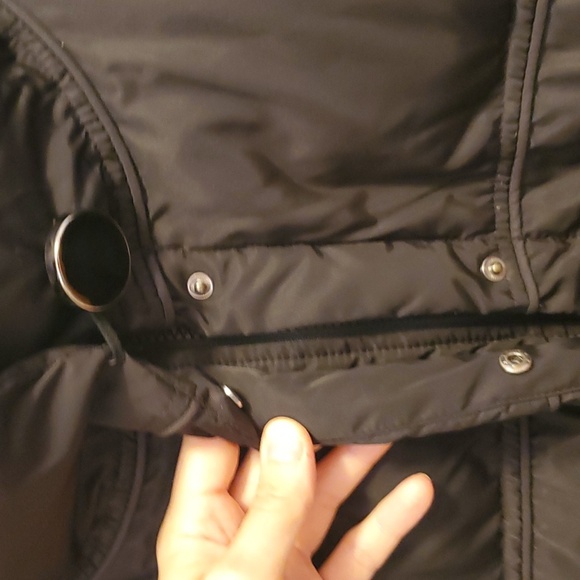 Soia & Kyo down / feather puffer winter coat. Black. L. Bow detail at the back. - Picture 6 of 16